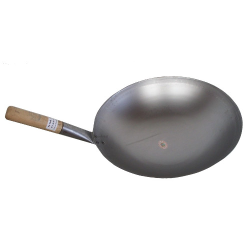 16 inch wok pan met houten steel