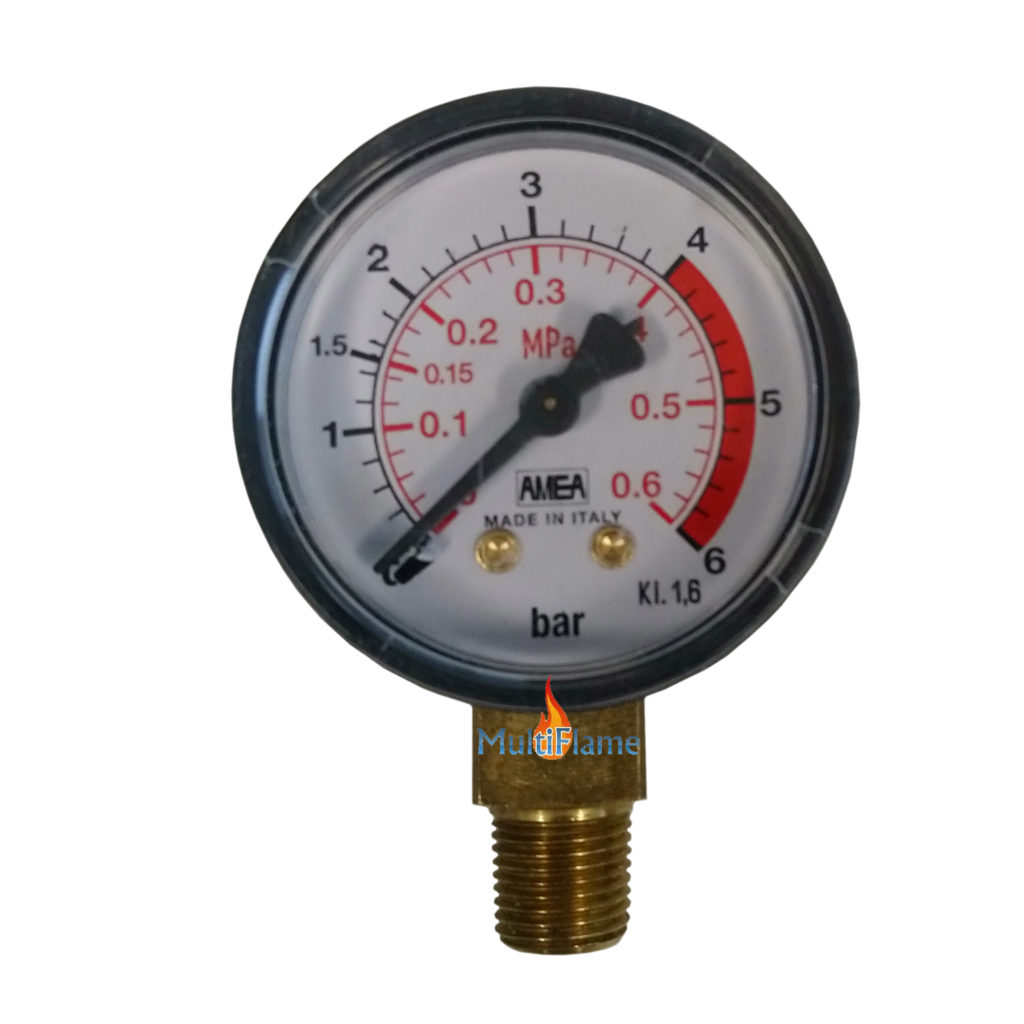Lage druk manometer 0 600 mbar met 1/4 buiten aansluiting MultiFlame